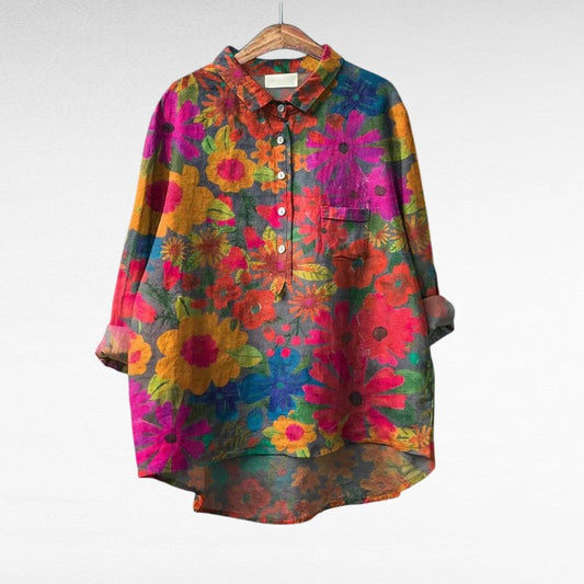 Amandine™ | Blouse florale vibrante