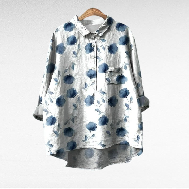 Solène™ | Blouse florale élégante