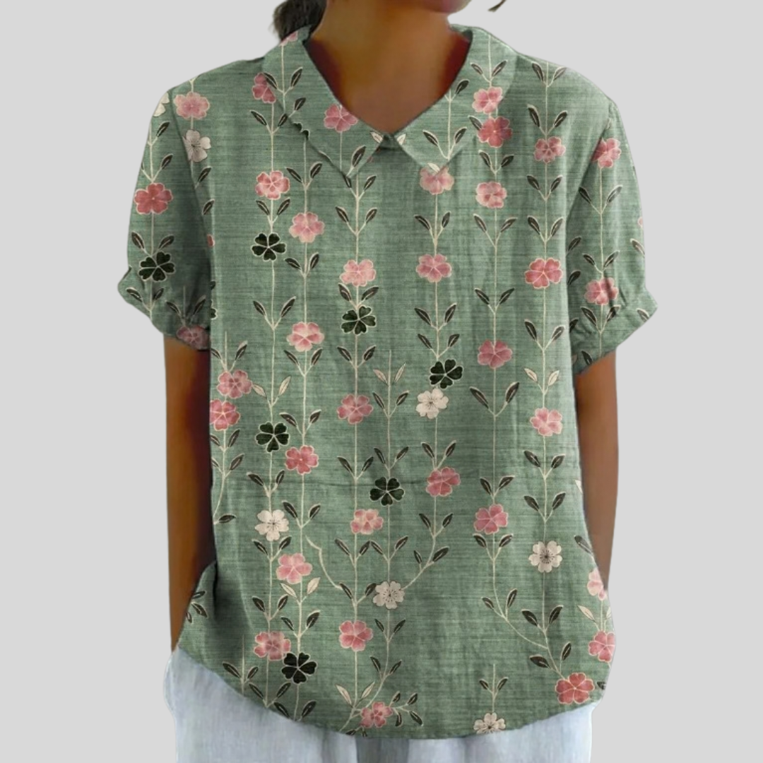 Amandine™ | Blouse florale verticale