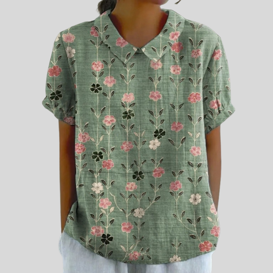 Amandine™ | Blouse florale verticale