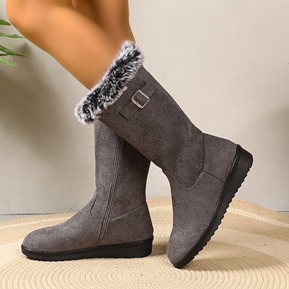 Marguerite Isadora | Bottes montantes douillettes bordées de fourrure