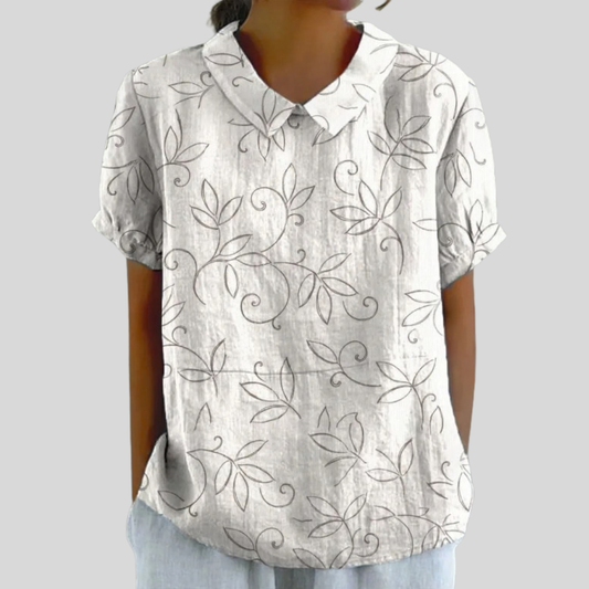 Édith™ | Blouse feuillage minimaliste