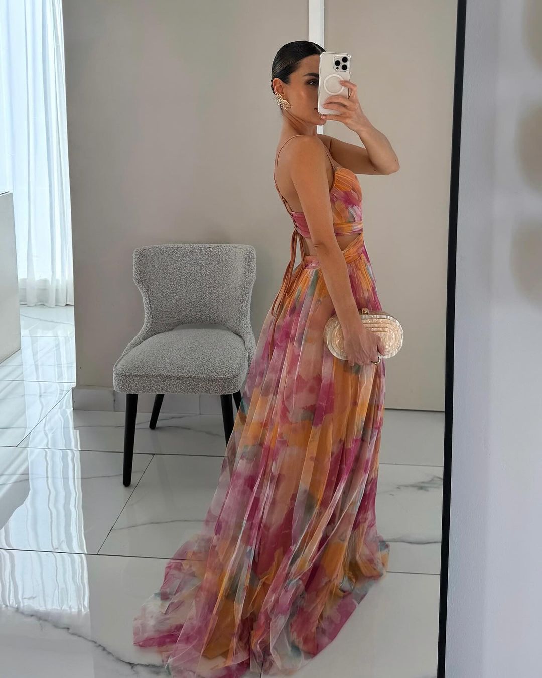 CARMELLA™ | ROBE MAXI FLORALE EN CHIFFON
