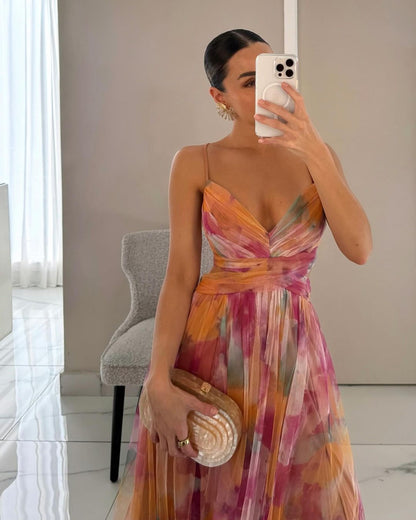 CARMELLA™ | ROBE MAXI FLORALE EN CHIFFON