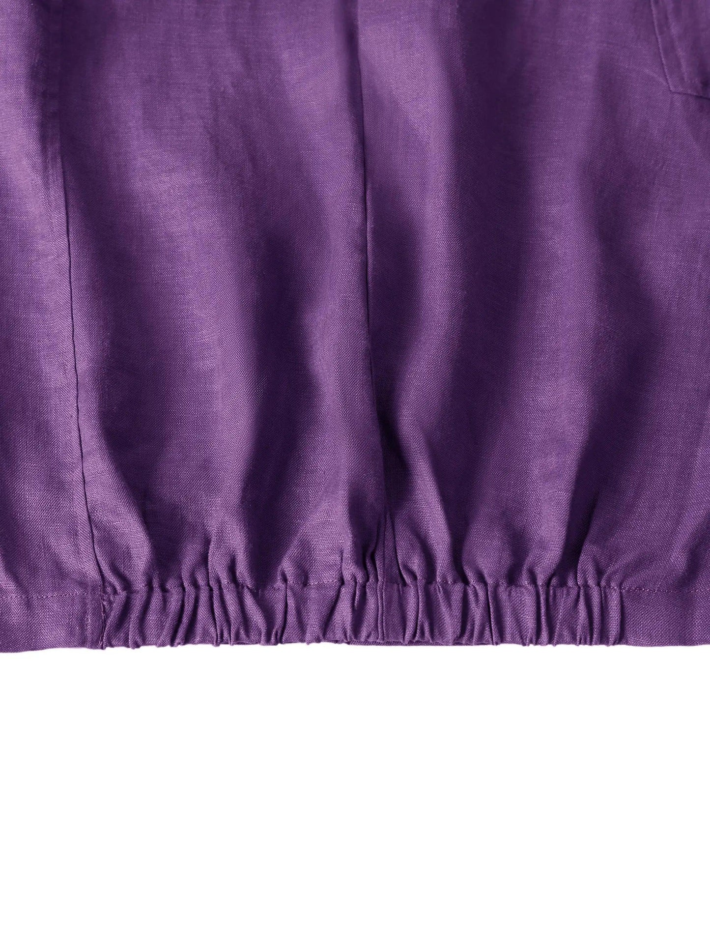Sophie™ | Robe mi-longue en lin à col rond