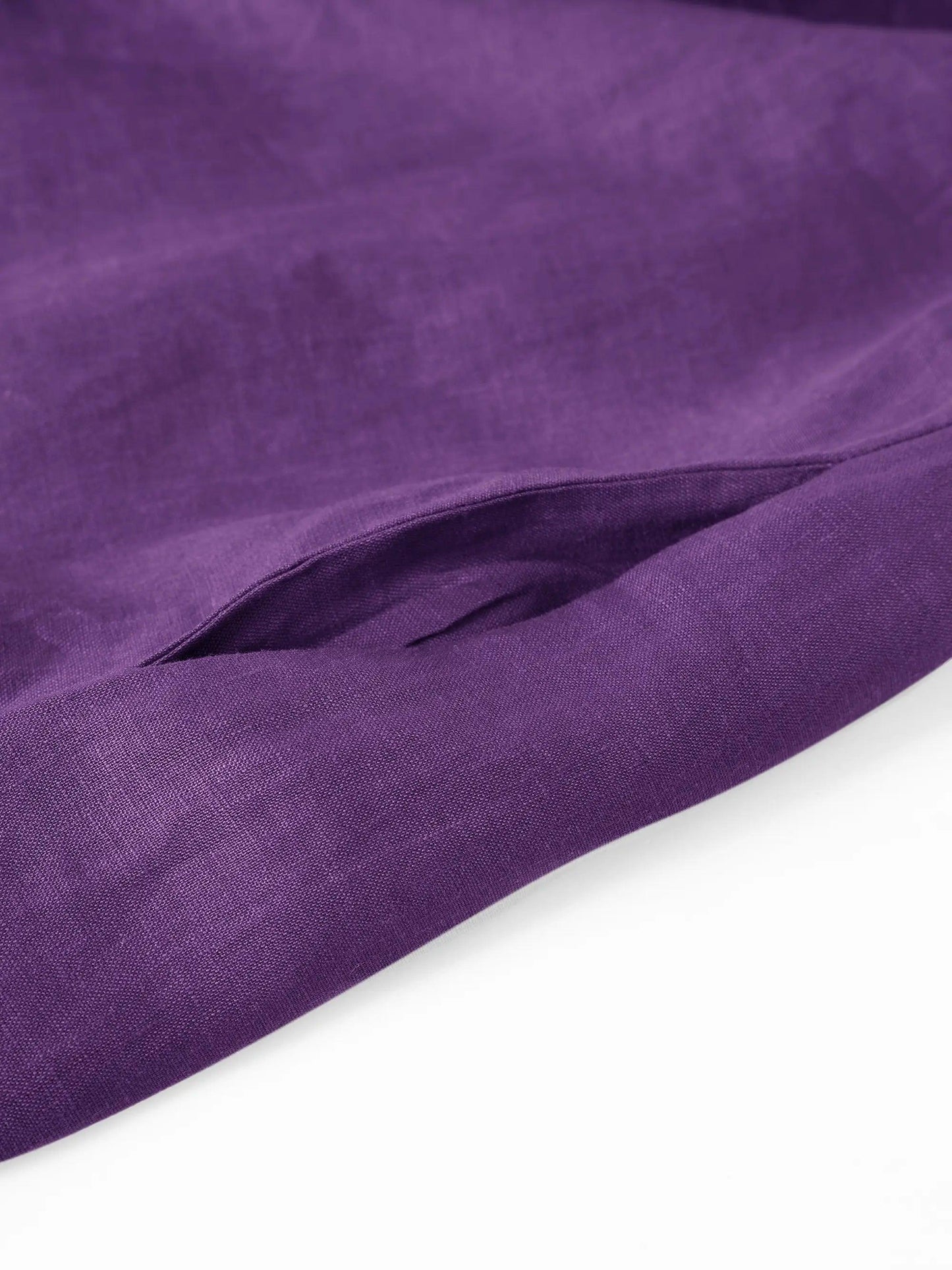 Sophie™ | Robe mi-longue en lin à col rond