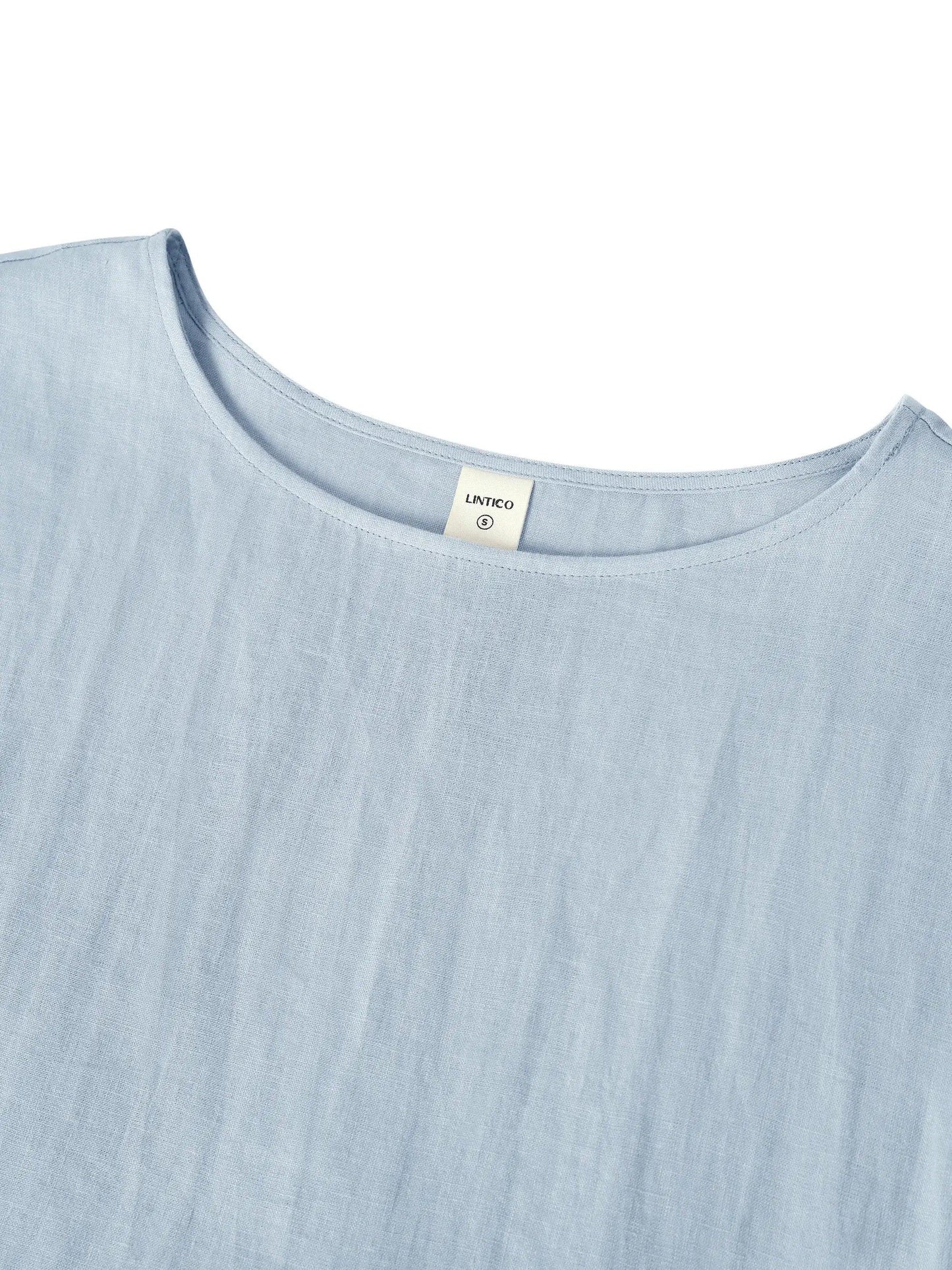 Jeanne™ | Robe longue en lin à manches courtes