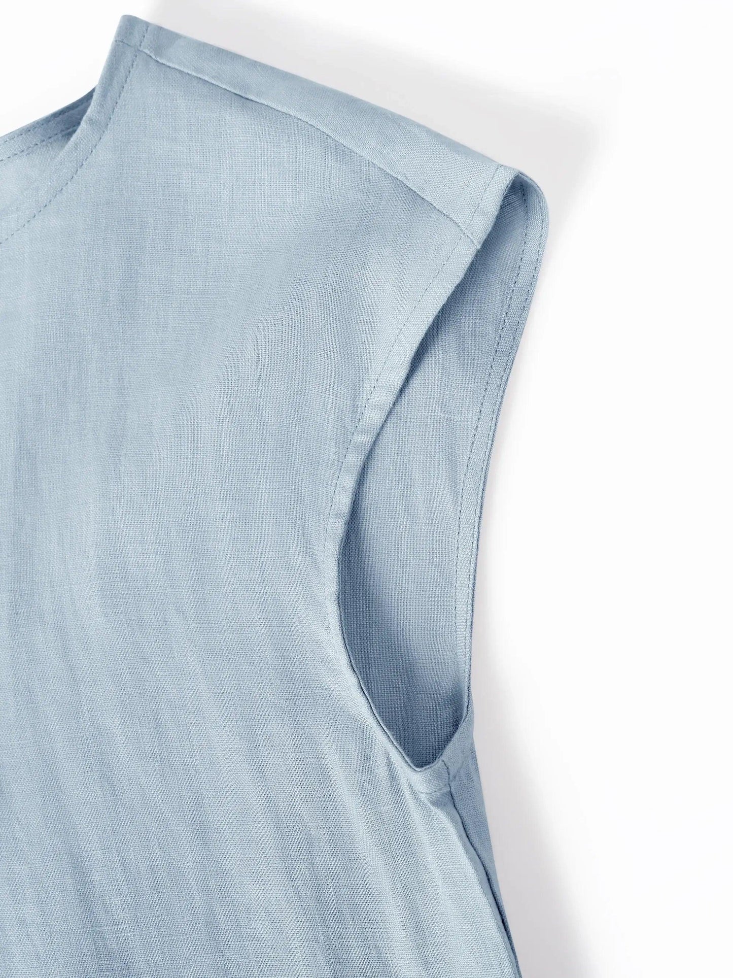 Jeanne™ | Robe longue en lin à manches courtes