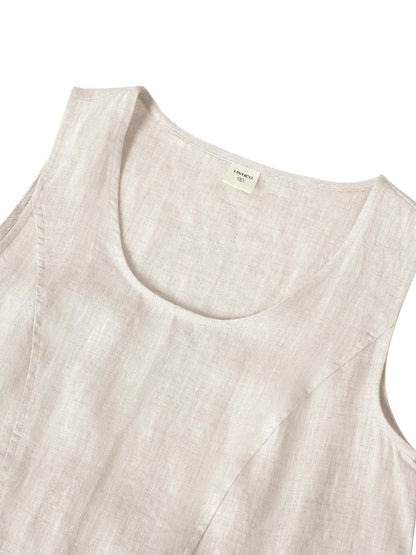 Amandine™ | Robe de plage en lin coupe évasée