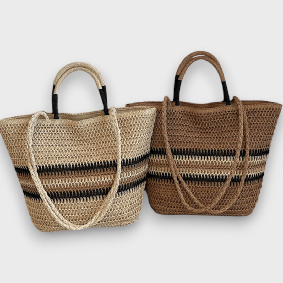 Ilvoria™ | Sac en paille rayé