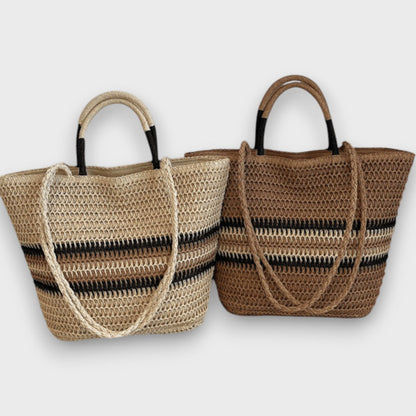 Ilvoria™ | Sac en paille rayé