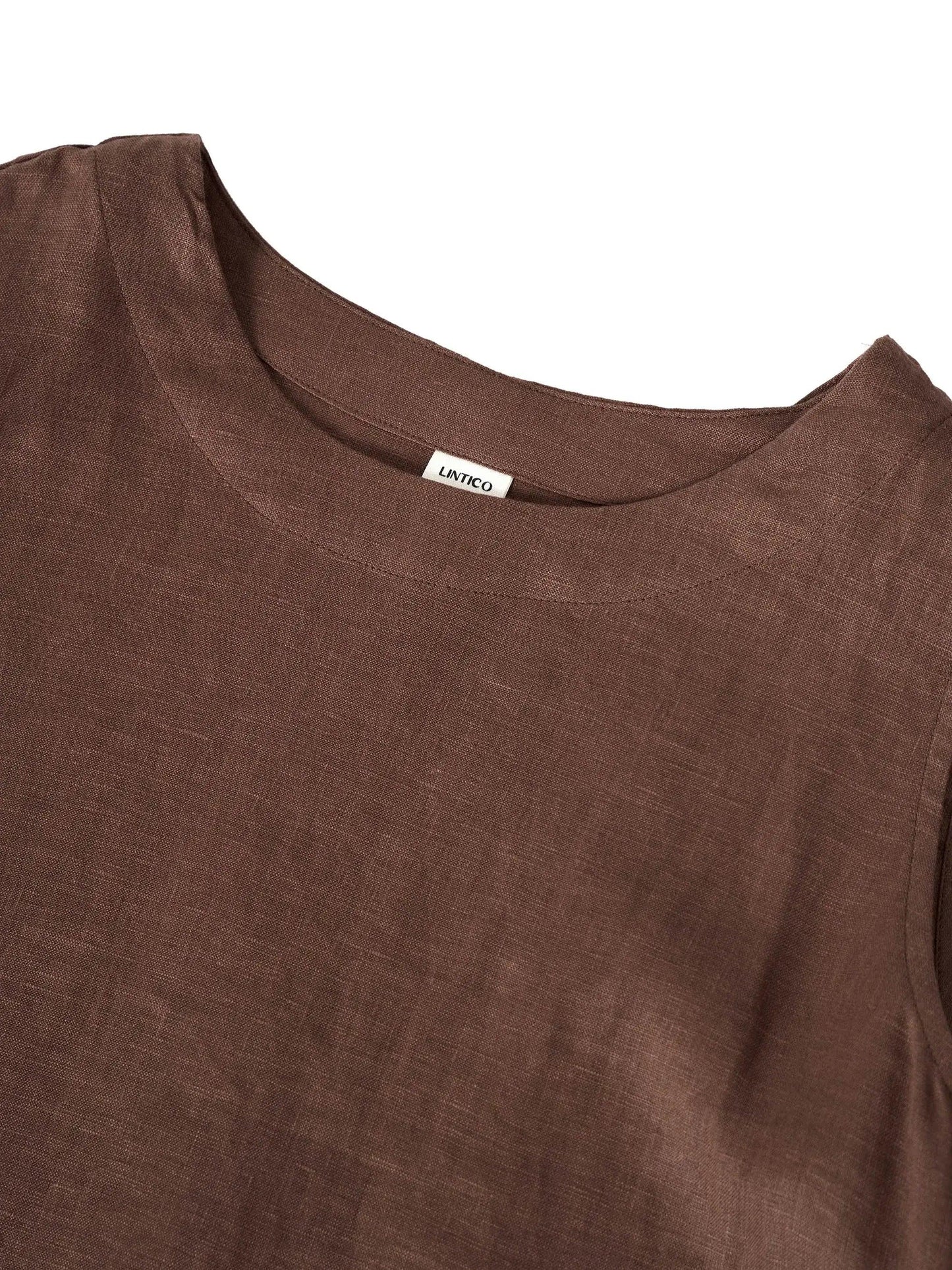 Élina™ | Robe sans manches en lin à coupe A