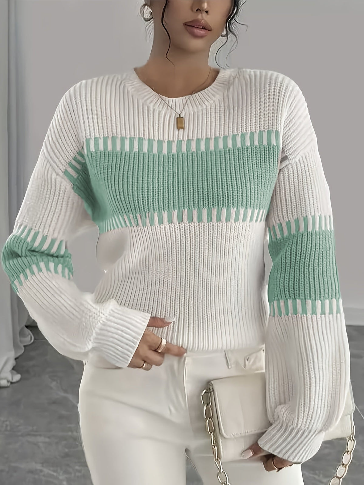 Adelaide | Pull rayé à empiècements colorés