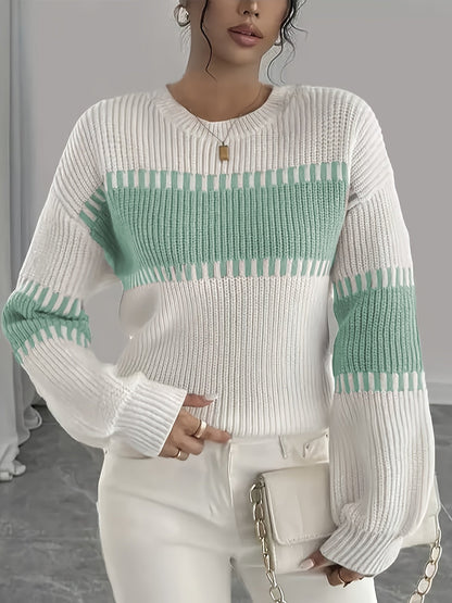 Adelaide | Pull rayé à empiècements colorés