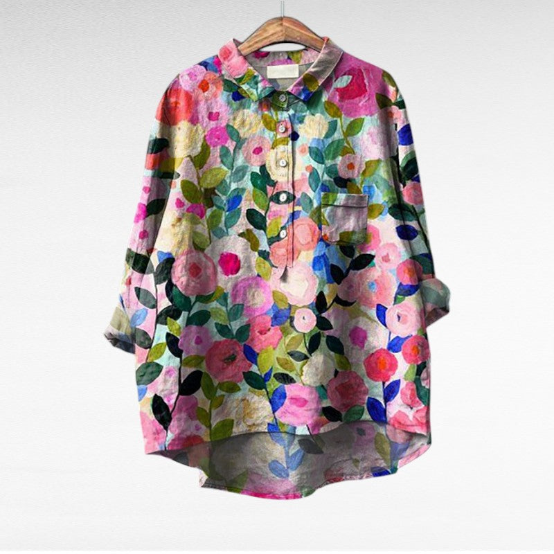 Séraphine™ | Blouse florale artistique