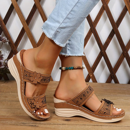 Helga™ | Sandales confort compensées