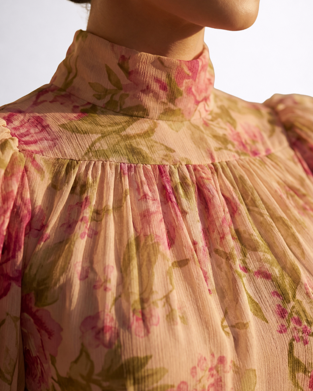 DELFINA™ | ROBE LONGUE FLEURIE EN CHIFFON