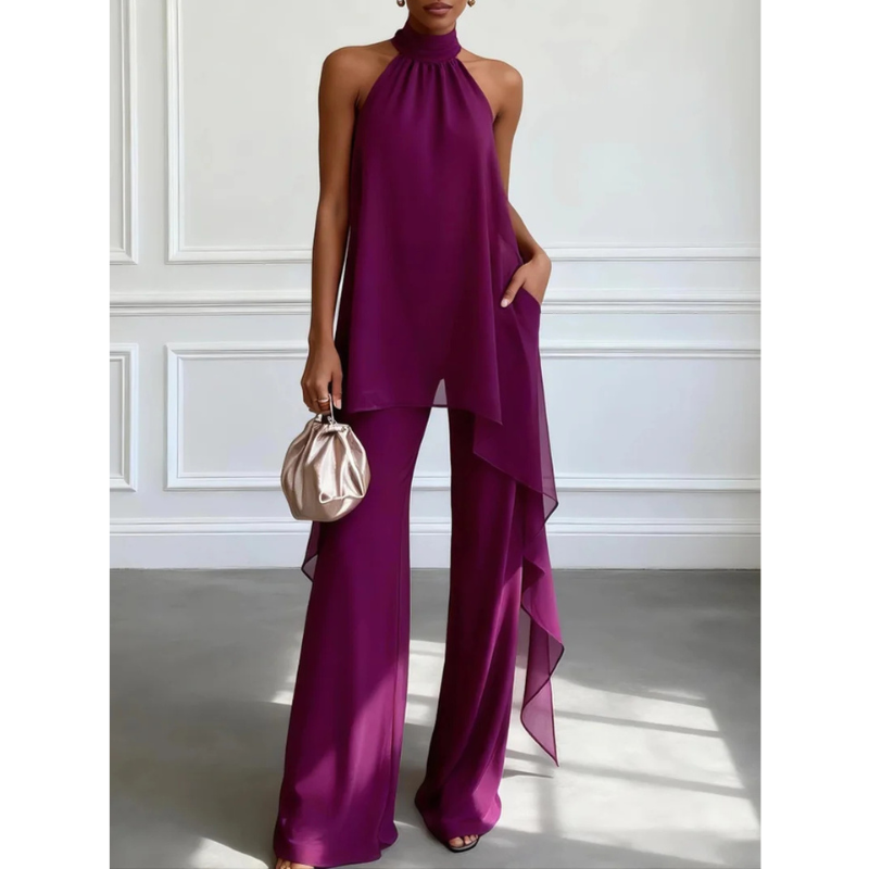 ELIORA™ | ENSEMBLE COL HALTER ET PANTALON