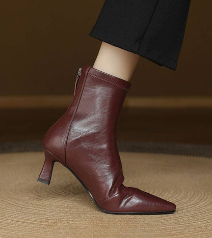 Jette™ | Bottines en cuir à talon élégant
