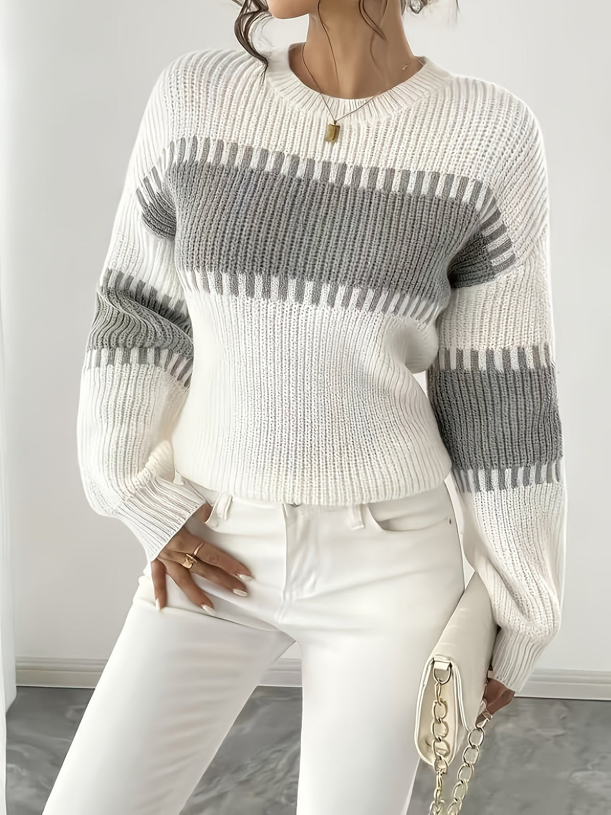 Adelaide | Pull rayé à empiècements colorés