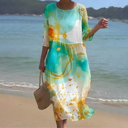 Keely™ | Robe fleurie coucher du soleil