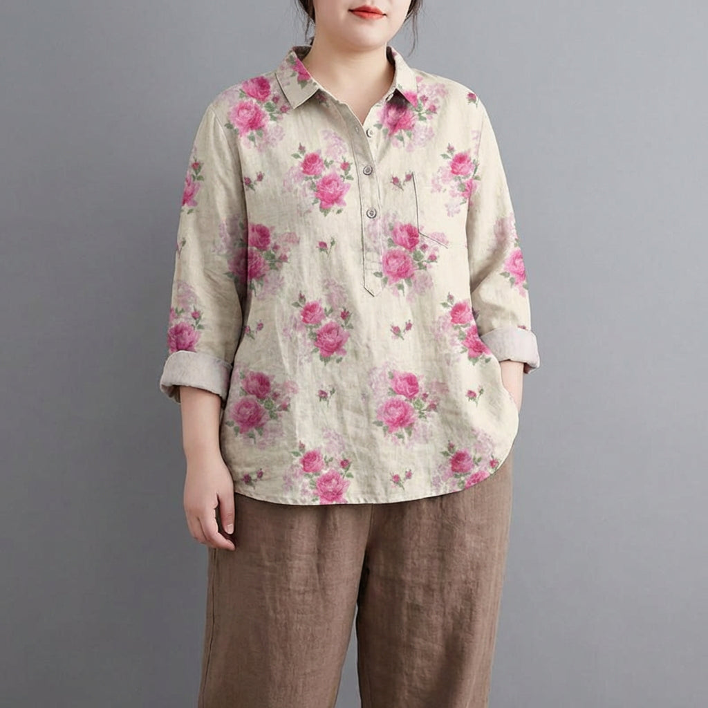 Claire™ | Blouse en lin d’été élégante