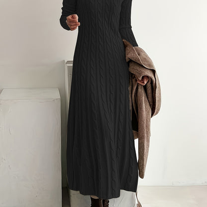 Lucinda | Robe longue en maille torsadée