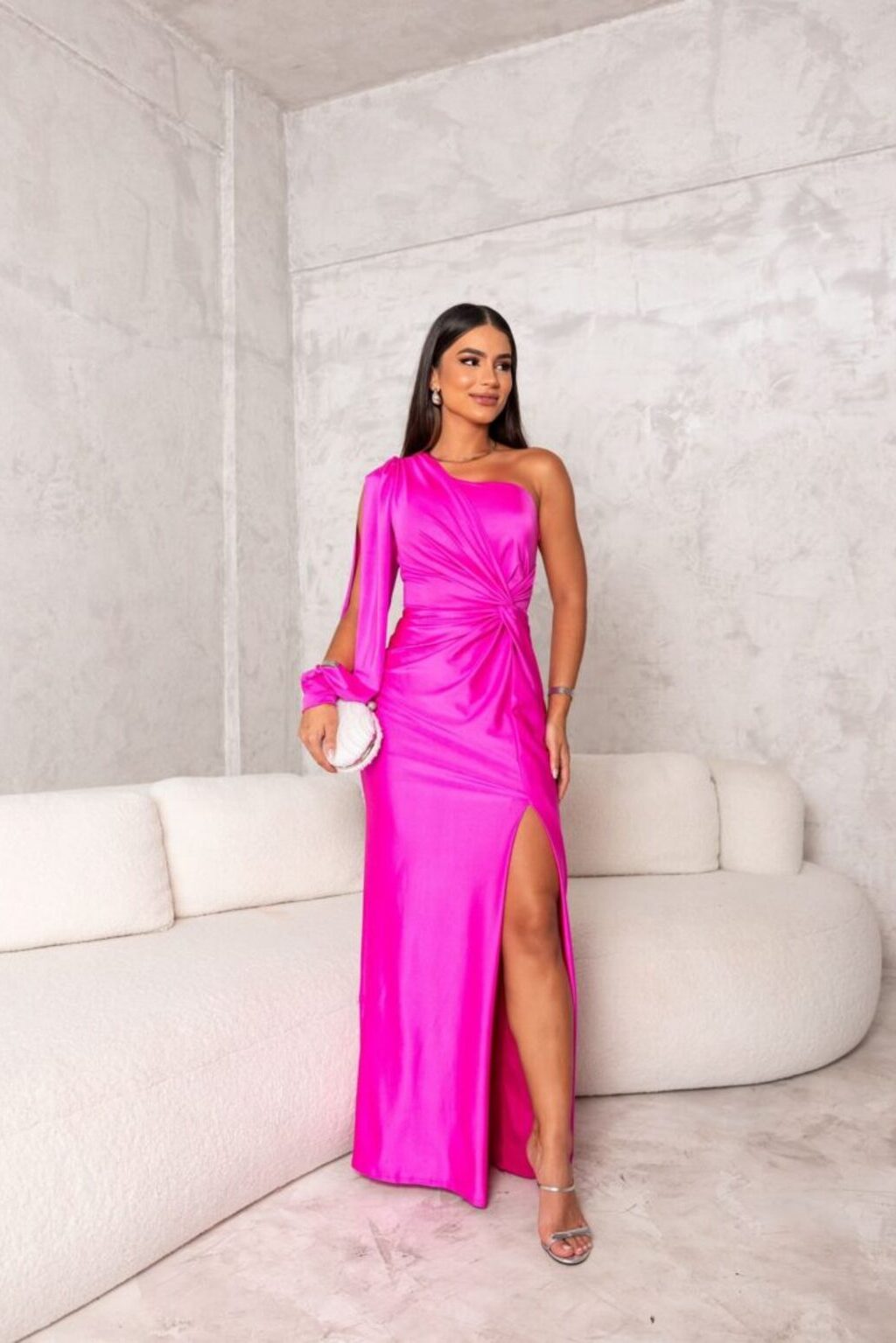 Riley™ | Robe maxi de soirée à une épaule