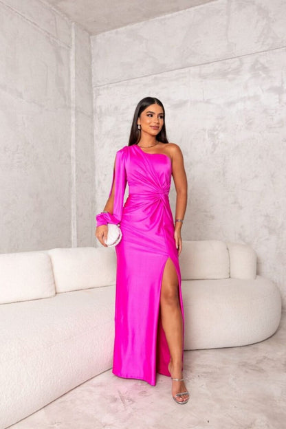 Riley™ | Robe maxi de soirée à une épaule