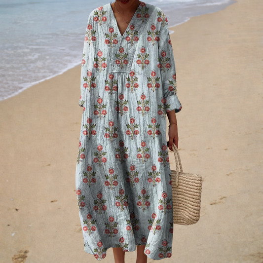 Élodie™ | Robe Longue Fleurie Vintage