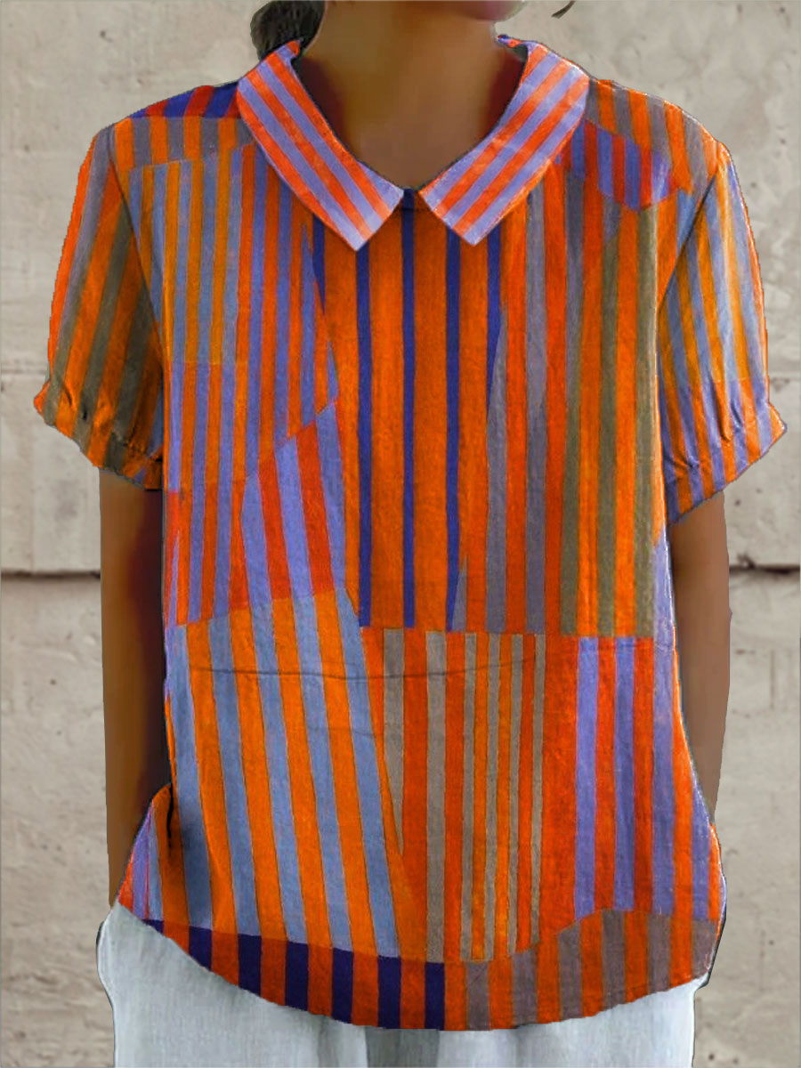 Nina™ | Chemise à rayures géométriques