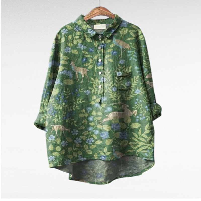 Séraphine™ | Blouse florale artistique
