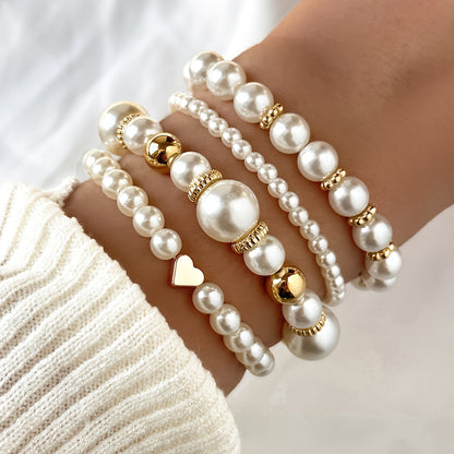 Florabelle™ | Set de bracelets avec perles et cœurs