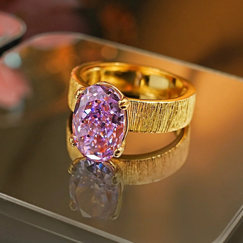Jasmin™ | Bague de fiançailles ovale bande large