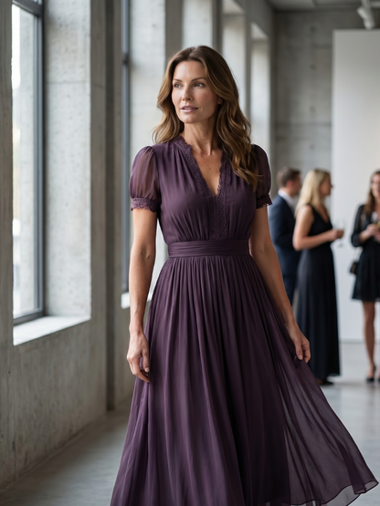 Romane™ | Robe maxi col montant