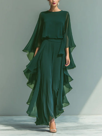 ZAYLIE™ | ENSEMBLE EN CHIFFON À VOLANTS