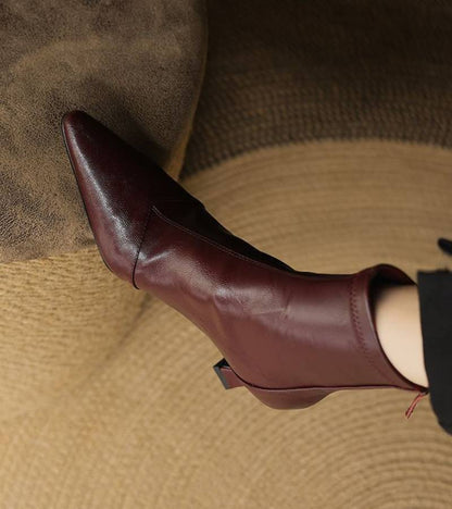 Jette™ | Bottines en cuir à talon élégant