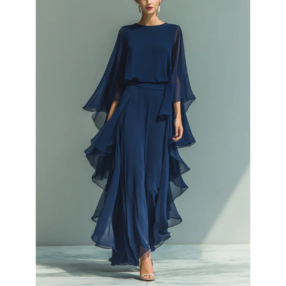 ZAYLIE™ | ENSEMBLE EN CHIFFON À VOLANTS