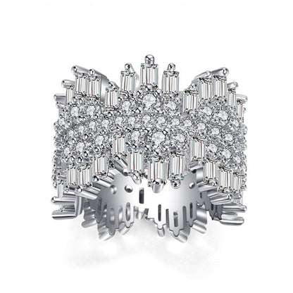 Dounia™ | Alliance facettée argent 925