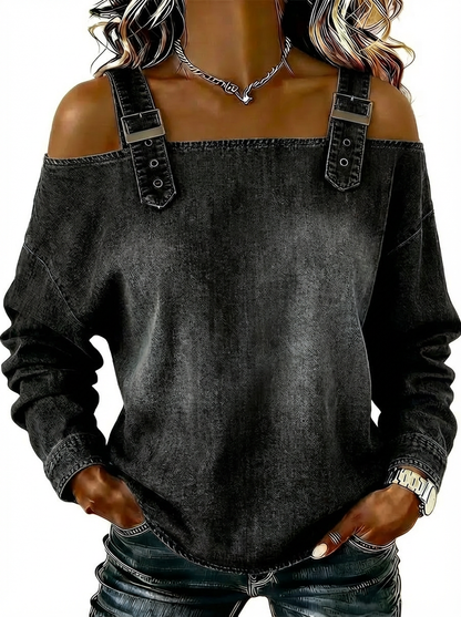 Nadège™ | Chemise en jean sans manches