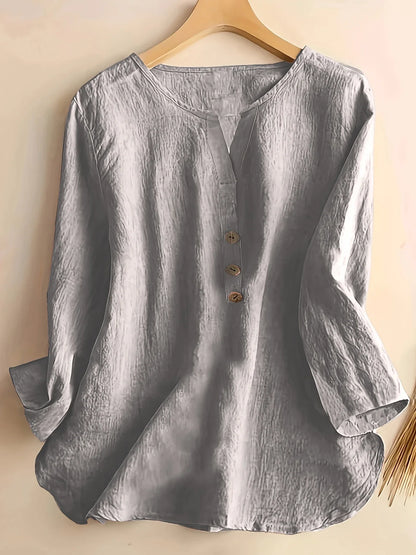 Solénya™ | Blouse coton-lin