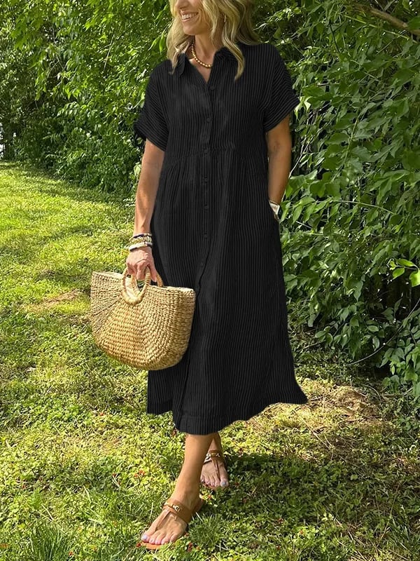 Cassie™ | Robe élégante à rayures