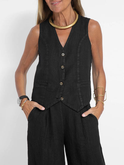 Aira™ | Ensemble 2 pièces gilet &amp; pantalon large