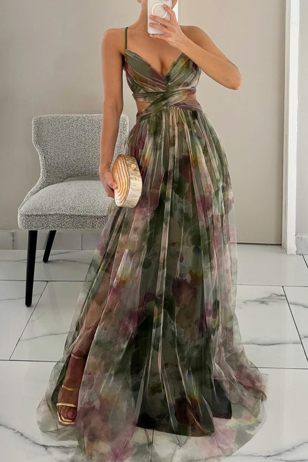 AGNELLE™ | ROBE MAXI FLORALE EN CHIFFON