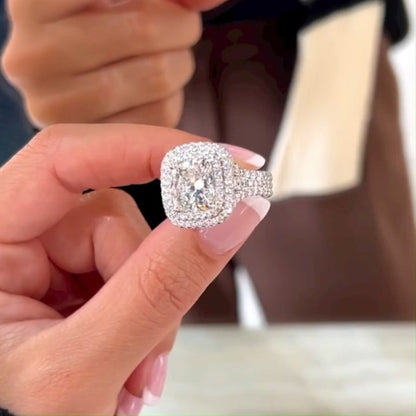 Franziska™ | Bague de fiançailles double halo