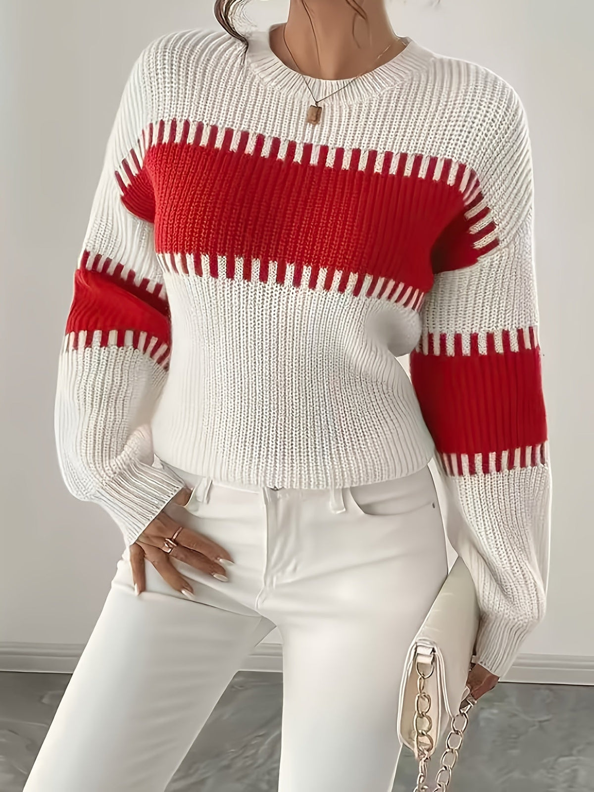 Adelaide | Pull rayé à empiècements colorés
