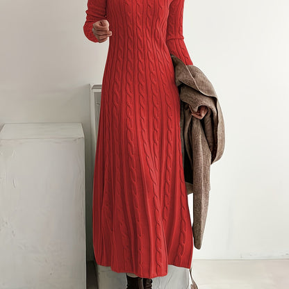 Lucinda | Robe longue en maille torsadée