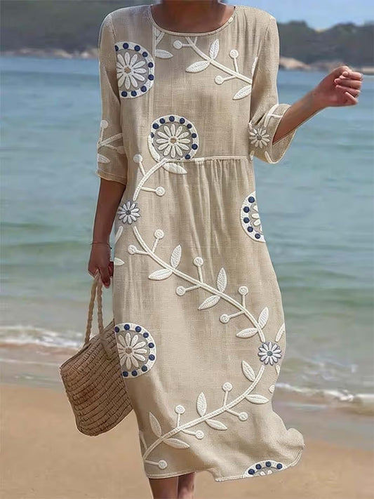 Charlotte | Lässiges Kleid mit halben Ärmeln