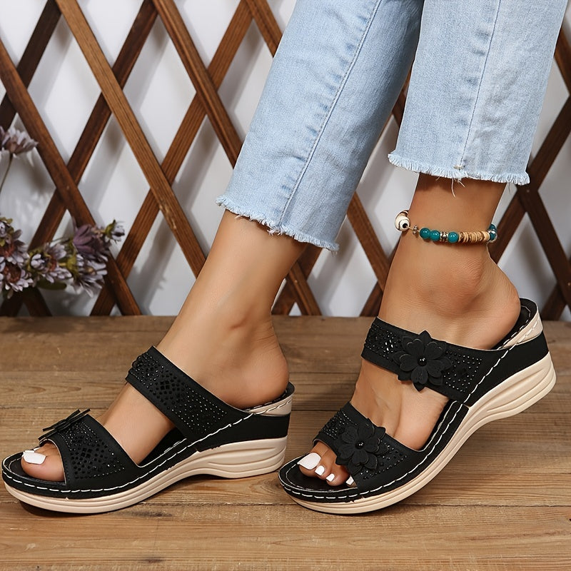 Helga™ | Sandales confort compensées