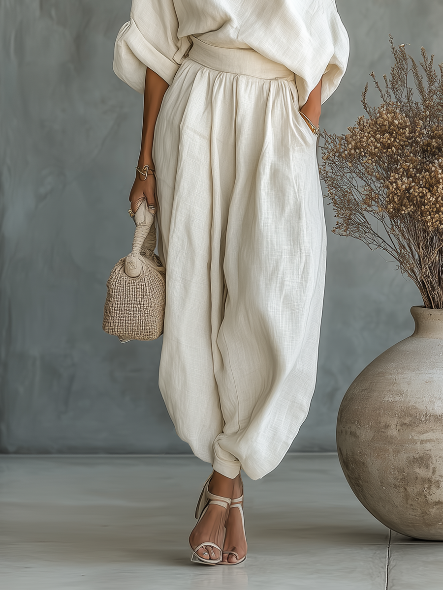 Ophélie™ | Costume en lin off-white